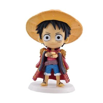 China Cute Plastic Cartoon Toy PVC Figure Luffy Doll 3D Anime Figure One Piece Toy For Decoration for sale