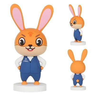 China Animal Cartoon Bunny Rabbit Figure Cute Toy Doll New Custom High Quality Cartoon Small for sale