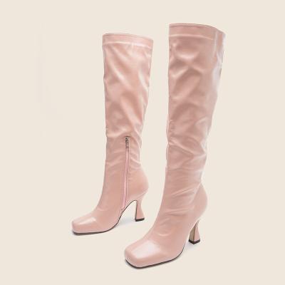 China New Plover Women's Fashion Famous Fashion Boots Lit Size Above Knee Thinner Thigh High Shoes Rhinestone Heel Unusual Jumper Boots for sale