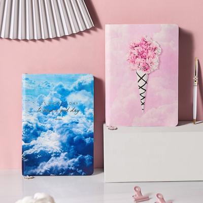 China Soft hardcover book notepad thickened creative A5 stationery hand register college student diary girl heart notebook for sale