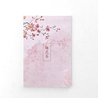 China Manufacture Light Wholesale Antique Notepad Wintersweet Printed Custom Notepad for sale