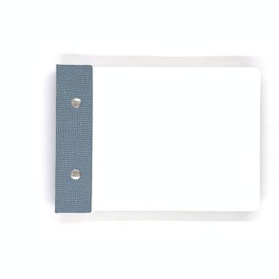 China CadetBlue PU Leather A5 Notepad Printed Perforated Tear Off Thicken Blank Inner Page For Students Office Custom for sale