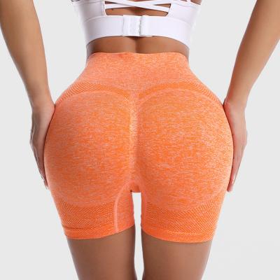 China Antibacterial hot sale butt shorts sports crack! crack! running high waist yoga shorts women seamless booty shorts for sale