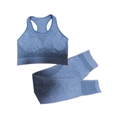 China Antibacterial Customized Seamless Yoga Sets , Yoga Training Suit , Workout Sport Set for sale