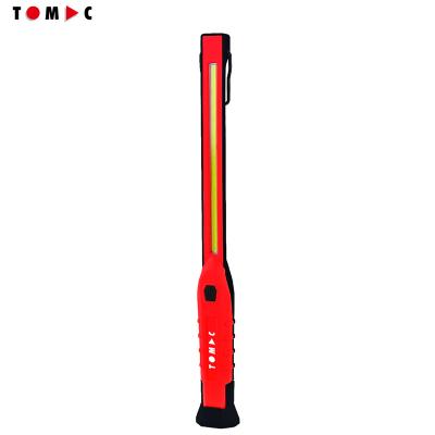 China ABS+PC+TPR TOMAC Customized ABS Magnetic Pocket Clip COB Slim Light 2 in 1 LED Flashlight Work Light for sale