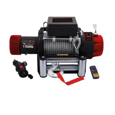 China Repair shop  TOMAC Professional Pure Copper Moto 7.5hp/5.8kw 12v 17000Lb Steel Rope Winch For Sale for sale