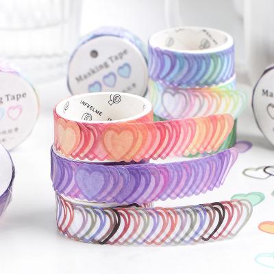 China Waterproof Floral Dot Washi Tape Manufacter Candy Color Dot Writing Washi Sticker Set on Circle Washi Tape 14x14mm for sale