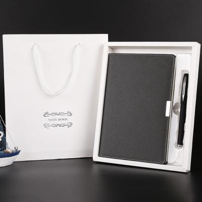 China Custom Mini Logo A5 PU Gift Set Leather Notebook Gift Set Notebook Gift Boxes for sale