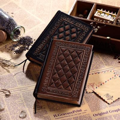 China Vintage Retro Spiral Notebook 13*17.6cm Bronze Hardcover Book Retro Journal for sale