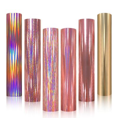 China Digital Holographic Adhesive Beverage Vinyl Roll Printing Self Adhesive Initiator Multi Color Vinyl Roll Bundle Kit For Cricut Silhouette for sale