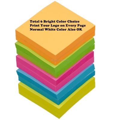 China Self Adhesive Custom Sticky Notes Custom Sticky Note Printing Bright Color With Your Logo Printing for sale