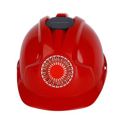 China Customized high quality solar fan safety helmet for construction site anti smashing summer worker air conditioning fan hard hat for sale