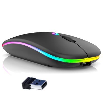 China Hot Selling BT New Product Dual Mode Charging Gaming Wireless Mouse With Led for sale