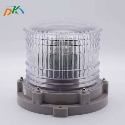 China PC For Lens DK Aviation Obstruction Waterproof Solar Construction Warning Light For Airport Tower Port for sale