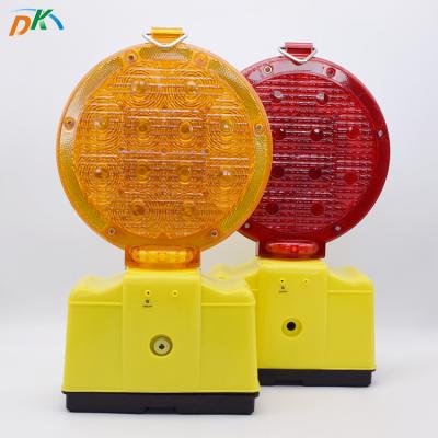 China Traffic Safety Led Warning Lights DK Waterproof 12 Pcs LED High Brightness Construction Battery Operated Warning Light for sale