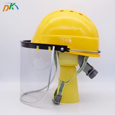 China High Strength DK EN397 Safety Helmet Adjustable Construction With Sun Visor for sale