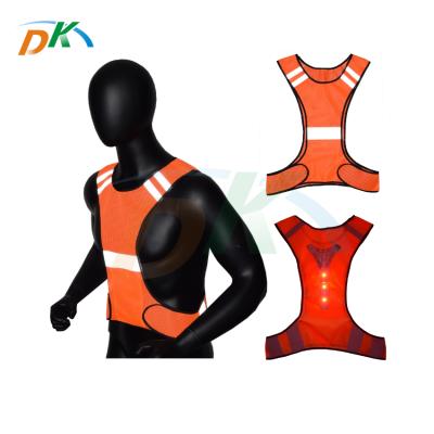 China LED Vest FLASH Reflective Jogging Running Vest LED Lighted Sport Safety Flash Vest for sale