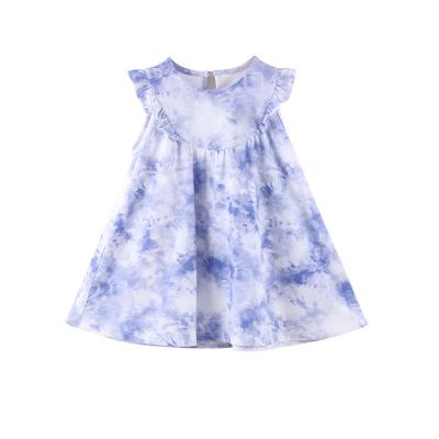 China Fashion Style Children's Clothing Girls' Fashion Style Gradient Printing Dress Supplier Designer Summer Wholesale Custom Washable Children's Dress for sale