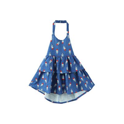 China Washable Kids Girls Fashion Style Kids Cartoon Printed Dress Supplier Designer Summer Custom Wholesale for sale