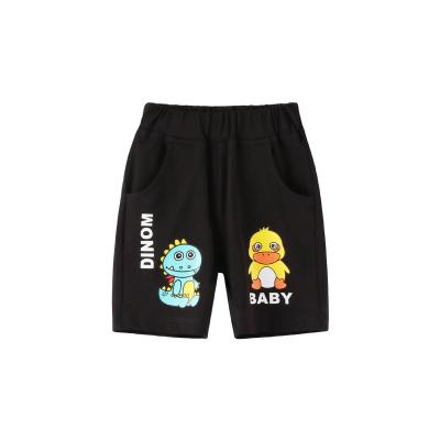 China Summer Children Support Anti-pilling LOGO To Customize Students Cotton Cartoon Printed Knitted Casual Boys Elastic Band 7 Shorts for sale