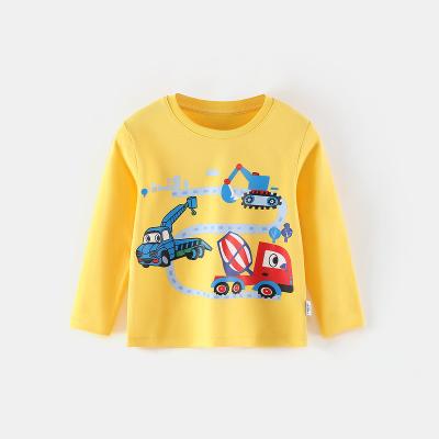 China Anti-pilling 2020 Wholesale Purified Cotton Multi Color Fashion Boys Long Sleeve Casual T-Shirt for sale