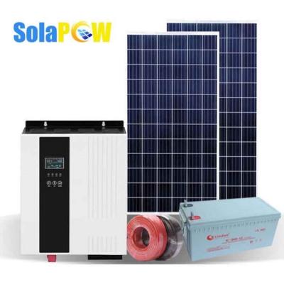 China Commercial 5Kva Solar Powered Solar Power Plant Light For House for sale