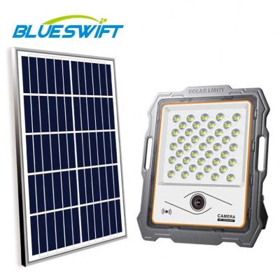 China Outdoor Use SMD 400W 300W 200W 100Watts LED Garden Wall Lamp Outdoor Solar Flood Lights With CCTV Camera for sale