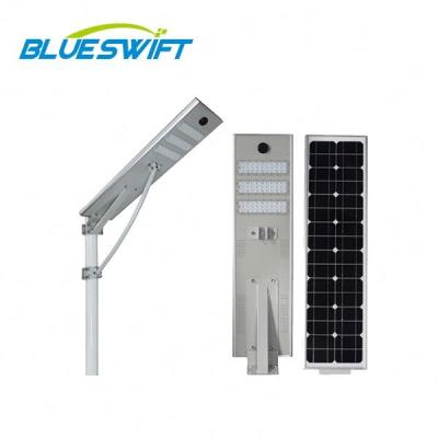 China ROUTE Motion Sensor 40 60 Watt 50W Module Inductive Integrated Solar Lamp Led Street Light for sale