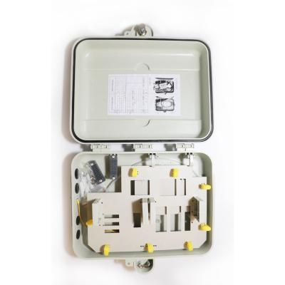 China New Outdoor FTTH FTTX FTTP Wall Mount Plastic Waterproof 16 Core Fiber Optic Distribution Box for sale