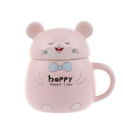 China Viable Mouse Shape Coffee Cup Promotion Ceramic Drinkware Gift Mug for sale