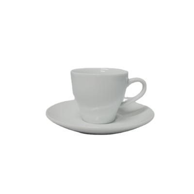 China White Arabic European Saucers In Viable Plain Copa Parabolica Coffee Cup Style Cups And Saucer for sale