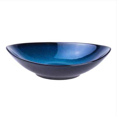 China Sustainable Color Glazed Creative Korean Bowl Sets Japanese Ceramic Porcelain Porcelain Bowls Resturant Home Hotel Snacks And Fruit Salad Bowl for sale