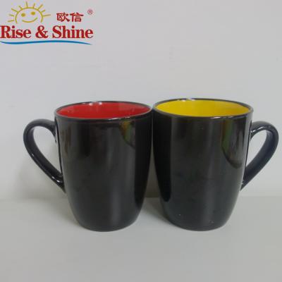 China Tazas De Cafe Beer Ceramic Coffee Cup Gift Promotion Price Viable High Gloss Glazed Cheap Coffee Mugs for sale