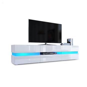 China Eco-friendly modern melmained cheap simple MDF particle board living room furniture TV stand for sale