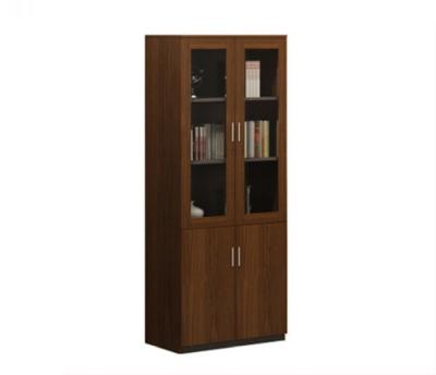 China PANEL factory direct sale home furnite wooden bookcase with glass shelf for sale