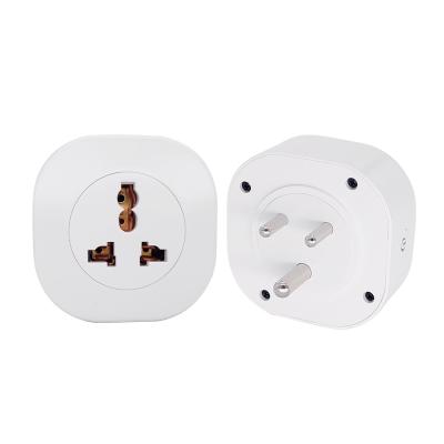 China Residential/Multipurpose India Tuya Smart Socket 15A Wifi Universal Plug Works with Alexa and Google Universal Plug India Smart Indian Plug for sale