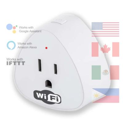 China Residential / Multipurpose Amazon Alexa Google Assistant Smart Mexicano de soporte de wifi conexion conexion wifi 10A/16A 110v enchufe inteligente for sale