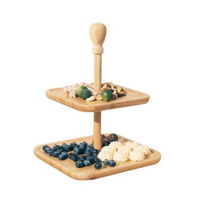 China Handcrafted Desktop Tray With Wooden Hot Sale Fruit Bread Snacks Nuts Sweets Storage Bamboo Imperial for sale