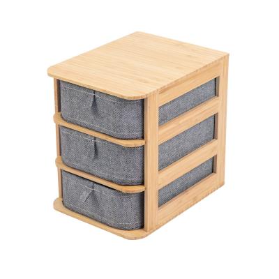 China Hot Selling Bathroom Amazon Dresser Storage Tower Tissue Drawer Chest With Bamboo Frame for sale