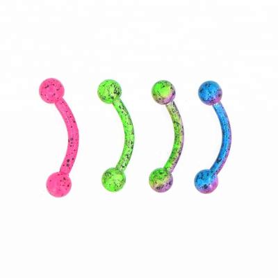 China China Fashionable Colorful Stainless Steel Eyebrow Steel Ball Splash Body Piercing Jewelry for sale