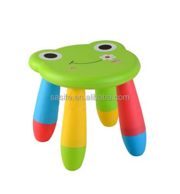 China Kid Round Plastic Stool With Heat Printing Cute Frog For Kids High Quality for sale