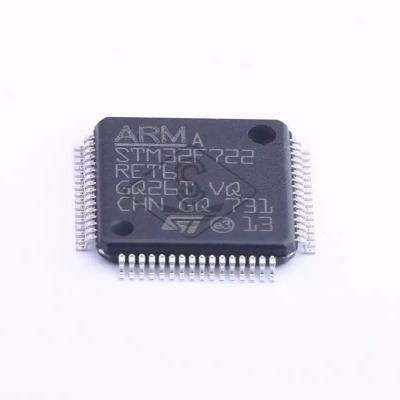 China Microcontroller MCU Chip Semiconductor Integrated Circuit Standard Original FLASH LQFP-64 STM32F722RET6 for sale