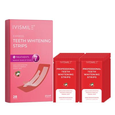 China For Home Use Natural Mint Shell Charcoal Coconut Flavors Black Teeth Whitening Strips for sale