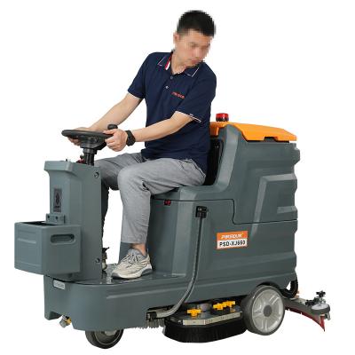 China 550w Automatische Ride On Floor Scrubber Reiniger Rider Op maat Te koop