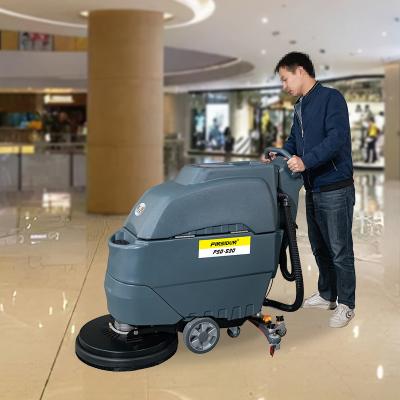 China Wireless Semi Automatic Industrial Walk Behind Electric Floor Scrubber Dryer For Mall à venda