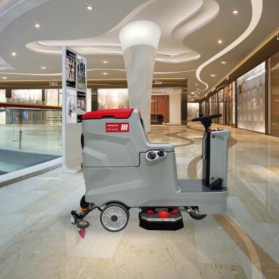 China Ride On Floor Sweeper Scrubber Reinigingsmachine Voor Garage Te koop