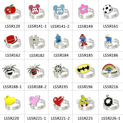 China Cute Cartoon Cute Children's Rings Sparkle With Adjustable Size Rings And Box DIY Jewelry Making for sale