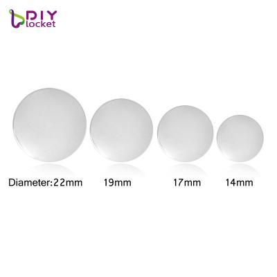 China Wholesale 14mm/17mm/19mm/22mm Environmental Friendly Stainless Steel Empty Window Plates For Memory Glass Pendants for sale