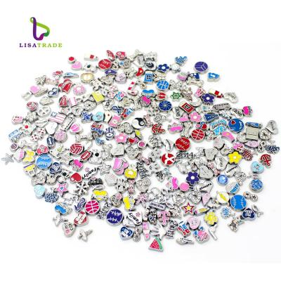 China Environmental Friendly Wholesale Mixed Styles Alloys Custom Floating Pendant Charms For Memory Glass Pendants Floating Cheap Charms for sale