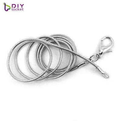 China Durable Wholesale Alloy Necklace Silver Snake Chains For Floating Pendant for sale